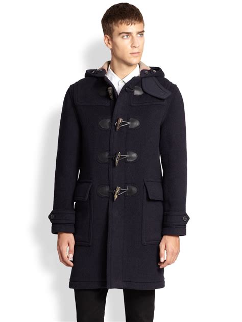 duffle coat burberry mens|long overcoat men's burberry.